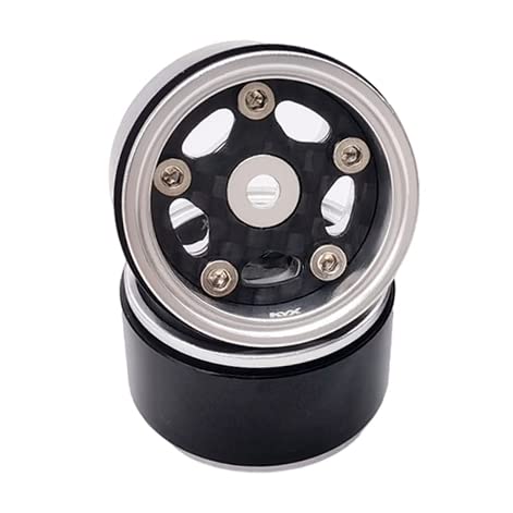 KYX Racing CNC Machined Aluminum Carbon Fibre Wheel Rims Upgrades Parts Accessories for 1/24 RC Crawler Car Axial SCX24
