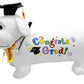 ?? Graduation Autograph Stuffed Dog W/Pen, Congrats Grad! Black 12'