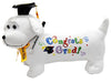 ?? Graduation Autograph Stuffed Dog W/Pen, Congrats Grad! Black 12'