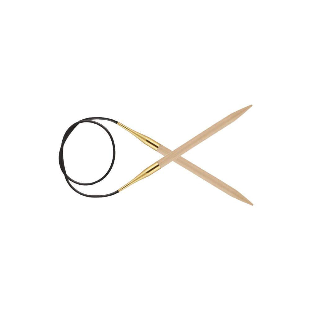 KnitPro-Basix Beech Fixed Circular Needles 40-Size 19/15mm