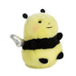Aurora® Round Rolly Pet™ Bee Happy™ Stuffed Animal - Adorable Companions - On-The-Go Fun - Yellow 5 Inches