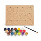 Dandur Wooden Shapes Painting Puzzle Board Kit With Geometric Shape Blocks For Infants, Toddlers Or Preschool Children