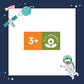 Petit Collage Sticker Activity Book, Space Discovery - Giant Fold Out Sticker Book for Kids, Includes Over 100 Reusable Stickers