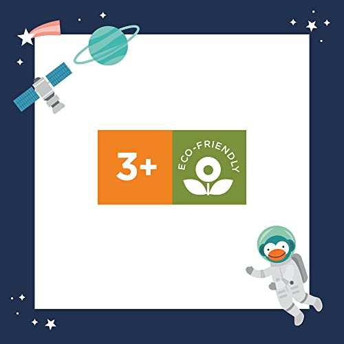 Petit Collage Sticker Activity Book, Space Discovery - Giant Fold Out Sticker Book for Kids, Includes Over 100 Reusable Stickers