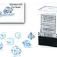 Chessex Dice Set - 10mm Borealis Light Blue Luminary Polyhedral Dice Set - Dungeons and Dragons D&D DND TTRPG Dice - Includes 7