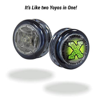Yomega Power Brain XP Yoyo - Professional with Smart Switch, Auto-Return & Manual, Grey, Includes 2 Extra Strings, 3 Month Warranty