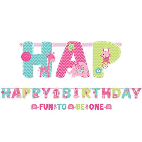 Amscan One Wild Girl 1st Birthday Banner