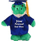 Plushland Plush Stuffed Animal Toys 12 Inches Present Gifts for Graduation Day  Personalized Text  Name or Your School Logo on Gown  Best for Any Grad School Kids (Graduation Gator Blue Gown)