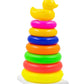 Manos Rainbow Stacking Rings Duck Toy For Kids, Educational Toddler Learning Toy With 8 Colourful Rings Pack Of 1