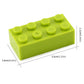 Feleph 100Pcs 2X4 Bricks Lime Pieces Parts Classic Building Kit Creative Play Set Blocks Toy Accessories Basic Compatible With 3001 Major Brands
