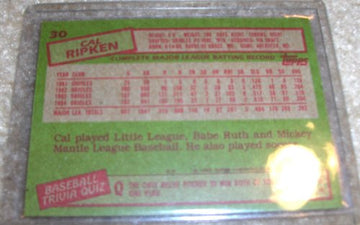1985 Topps Cal Ripken Jr # 30 Mlb Baseball Card