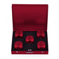 DS.DISTINCTIVE STYLE Aluminum Alloy Dice 5 Pieces 16mm Portable Metal Dices with Case 6 Sided Dice for Party Game (Red Square)
