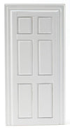 Classics By Handley Dollhouse Miniature 6-Panel White False Door