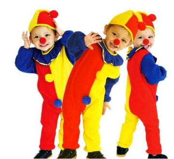 RASHRI ; One For All Unisex Halloween Joker Costumes Children circus clown Cosplay Kids droll Role play April Fool s Day party 