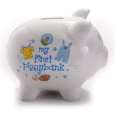 Baby Essentials My First Piggy Bank, Baby'S First Piggy Banks For Boys And Girls (Blue)