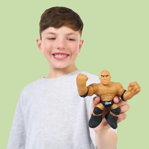 Heroes of Goo Jit Zu WWE Stretchy Superstar The Rock - 4.5" Multicolor Sensory Toy, Goo-Filled, Stretchable, Model 42896