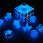 Tanch Blue Fluorescent Speed Cube 3X3X3 Glow In The Dark Luminous Magic Cube Puzzle Toy