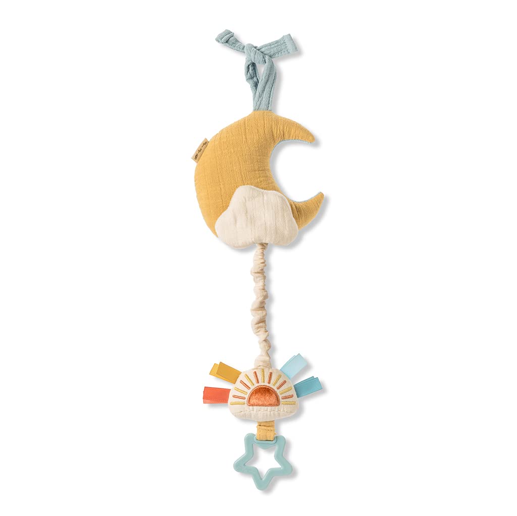 Itzy Ritzy - Musical Pull-Down Toy - Bitzy Notes Baby Musical Toy Attaches to Car Seat, Play Gym, or Stroller & Plays a Soothing