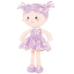 Onetoo Rag Doll Plush Baby Doll Soft Baby Doll For Girls First Baby Doll Plush Sleeping Cuddle Buddy Doll Wear Star Purple Sleeveless Dress 14'