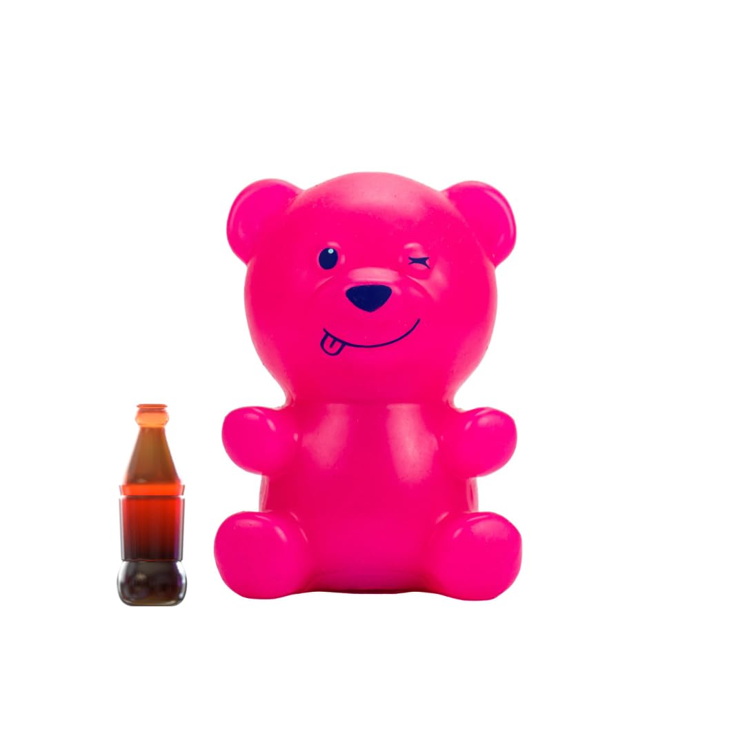 Eolo Toys - Jiggly Gummymals Pink. Interactive Super Squishy Gummy Bear Style pet with Over 20 Sounds and Reactions for Children