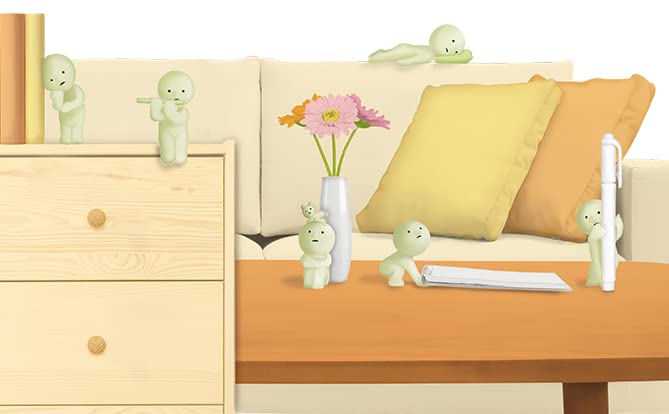 Dreams Smiski Glow In The Dark Mini Figure Set: Bed + Living Series, 2 Assorted Blind Box