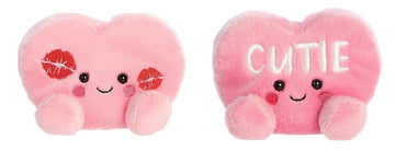 Aurora Palm Pals Valentine Heart 5'' Plush 2 Piece Bundle, Kinsley Kisses And Cutie Candy Heart
