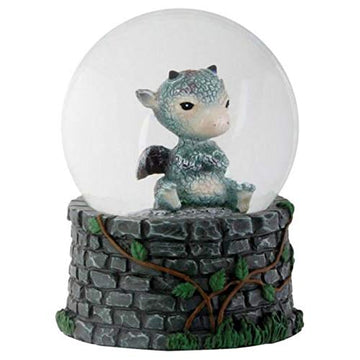 Ytc 3.5 Inch Cold Cast Resin Sulky Baby Dragon Water Snow Globe Figurine