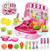 QWICK CLICK Kitchen Set Cooking Food Pretend Play Toy playset Role Playing Toy Wheel Set(Pink Set)