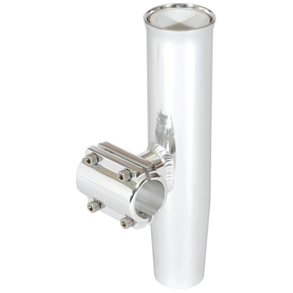 Lees Tackle Clamp-On Rod Holder - Silver Aluminum - Horizontal Mount - Fits 2.375 O.D. Pipe