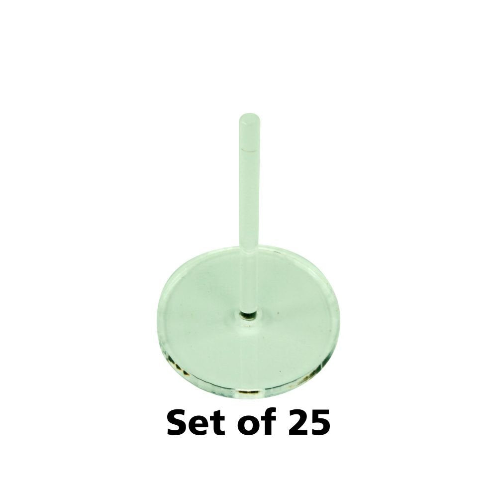 Litko Acrylic Flight Stands | Round | 3Mm Clear Circular Flight Base With Peg (30Mm)