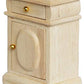 Miniature Bedside Cabinet 1:12 Dollhouse Furniture Nightstand Wooden Model Doll House Accessories For Mini Room Bedroom Scene Decoration (Wood)