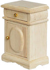 Miniature Bedside Cabinet 1:12 Dollhouse Furniture Nightstand Wooden Model Doll House Accessories For Mini Room Bedroom Scene Decoration (Wood)