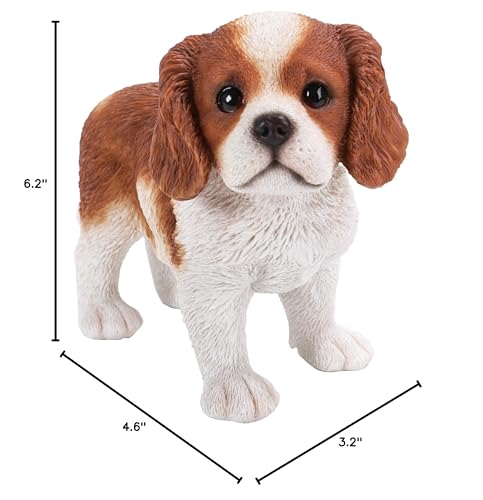 Pacific Giftware Realist Look King Charles Puppy Standing Resin Figurine Statue