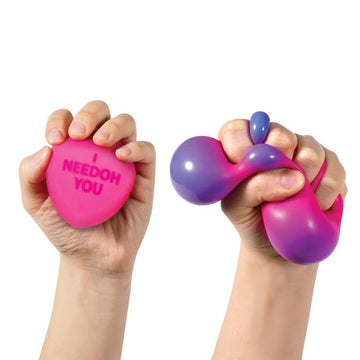 Schylling Needoh Color Change Squeeze Heart - Sensory Squeeze Toy - Satisfying Dough Filling - 2.5'' Wide - Color May Vary (Pack