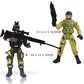 PowerTRC 12 Pack Special Forces Action Army Combat Military  War Men  Figures and Accessories Pose-able Toy Play Set for Kids (4-Inches)
