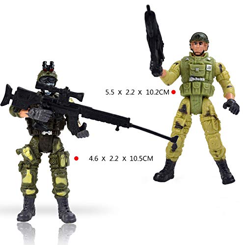 PowerTRC 6 Pcs Army Men Military Action Figures  Special Force Soldiers Toys for Kids 5-7  Army Action Figures with Military  Accessories Toy Soldiers for Boys