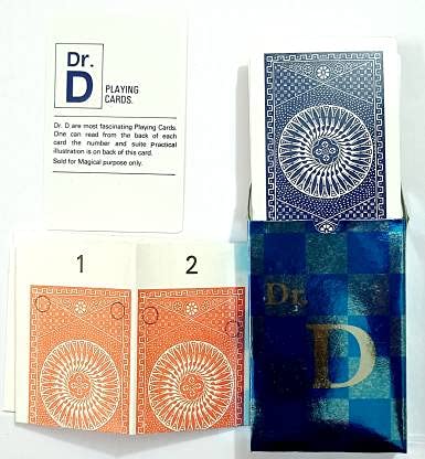 A Sarkar Magic Shop Dr.D Marked Magician Playing Cards (Blue) / Dr D Mark Spy Playing Card Deck Magic Trick