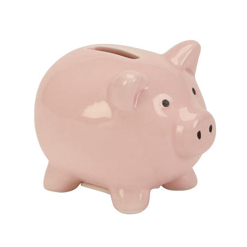Creative Gifts International Small Pink Ceramic Pig Piggy Bank, 3'' X 4'' X 3'', Gift Box Included
