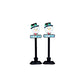 Lemax Spooky Town Snowman Street Lamp, Set Of 2 #34640