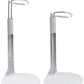 upvolcora White Adjustable Dolls Stands 2 Pack Display Holder, 8'' to 12'' Dolls or Action Figures Shelf, Waist is 2 to 2.5 inch