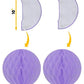 First Birthday Decoration Set Gold Cake Topper ''One'', Purple Banner Fiesta Hanging Paper Fan Flower Bundle With Purple Happy B