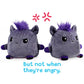 TeeTurtle Plushmates Reversible Plush - Horse + Unicorn, Rainbow + Gray, Happy + Angry, Model 5871-TY-PLA1, Soft Fabric