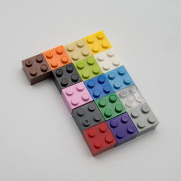 Classic Brick Block Bulk, Red Bricks 2X2, Building Bricks Flat 100 Piece, Compatible With Lego Parts And Pieces: 2X2 Red Bricks(Color:Red)