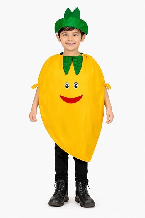 KostumeLo Fruit & Vegetable Fancy Dress Costume for Kids with Cap, Healthy Food Costume for Boys & Girls, School Fancy Dress, Fr