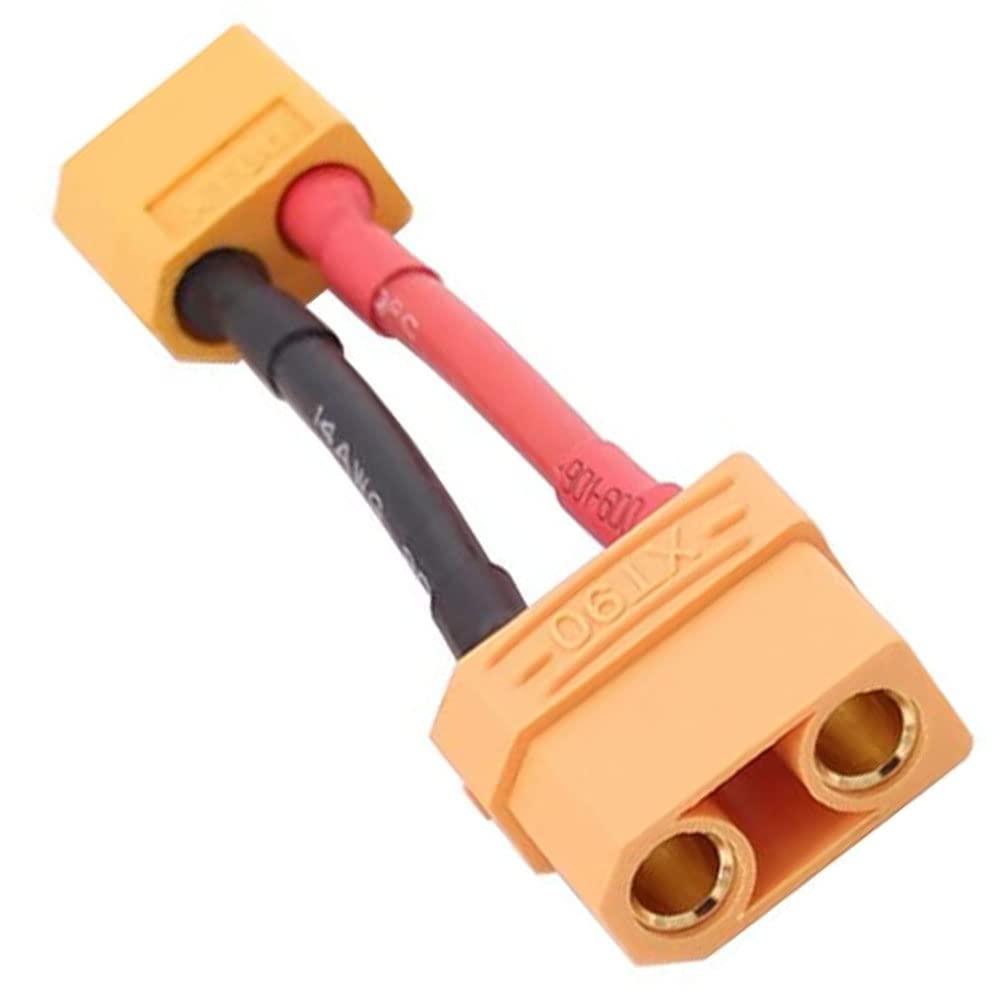 JIECHUN 2 Pairs XT90 Male Female Plug Connector to XT60 Male Female Plug Connector Conversion Adapter for RC LiPo Battery