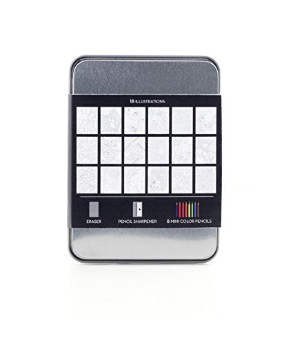 Kikkerland Mini Doodle Kit - 28 Piece Set, Multi-Colored, Paper, Model ST79