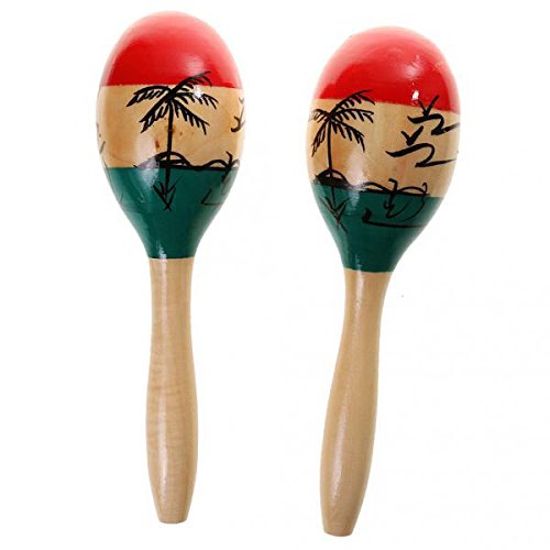 Zoomella Hand Percussion Wooden Maraca Children Musical Instrument Toys|Shakers & Small Percussion| Shakers & Small Percussion