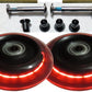 Luggage Lighted Wheel Set - Red Color Lights - 76X24Mm Wheel Size