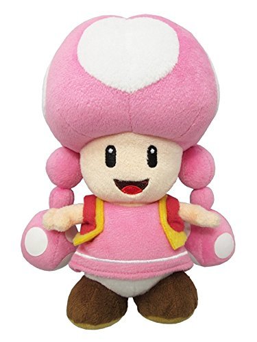 Little Buddy Super Mario Toadette Plush Doll, 7.5" Multi-colored, Model 1450, Soft Plush Material