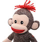 Plushland Curioso Brown Sock Monkey - Hand Knitted 6-Inch Stuffed Animal Toy for Kids, Babies, and Teens - Perfect Gift Puppet